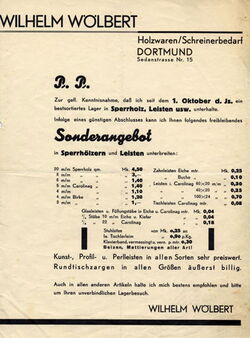 Angebot zur Eröffnung